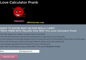 Prank Love Calculator