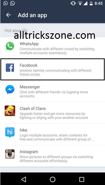 facebook multiple accounts android app