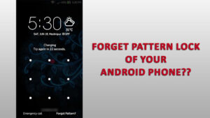 Forgotten Android Pattern Unlock without data loss