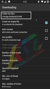 download big files in android to sd card