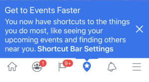 Facebook Shortcut Bar Settings Notification Dot Settings